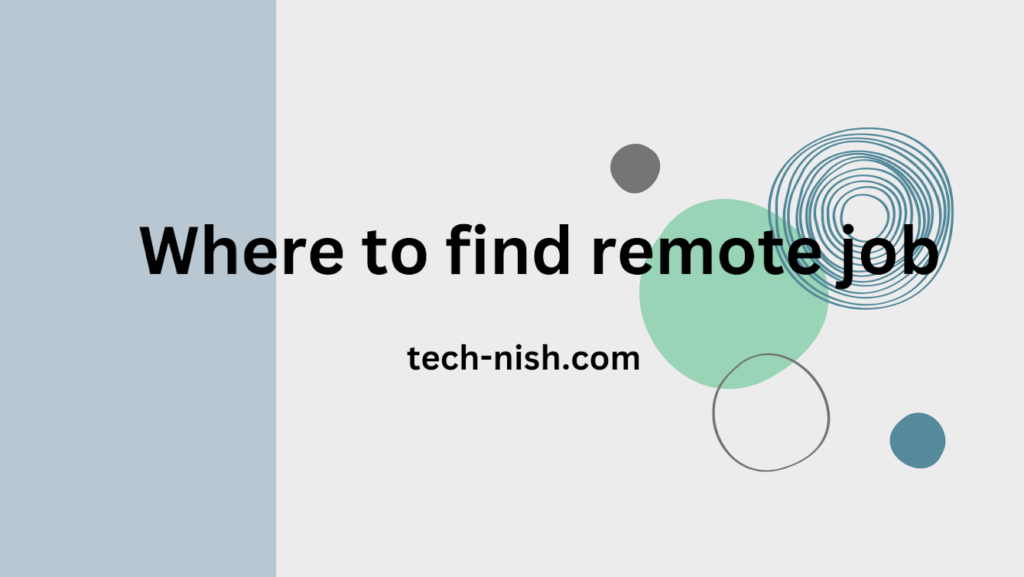 Where to find remote job